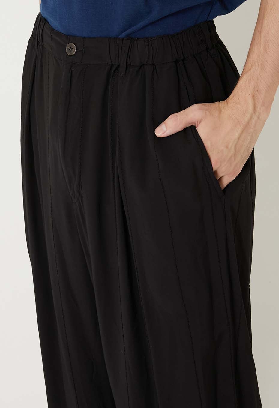Shimasashi Koshishu Black Easy Pants - BLACK