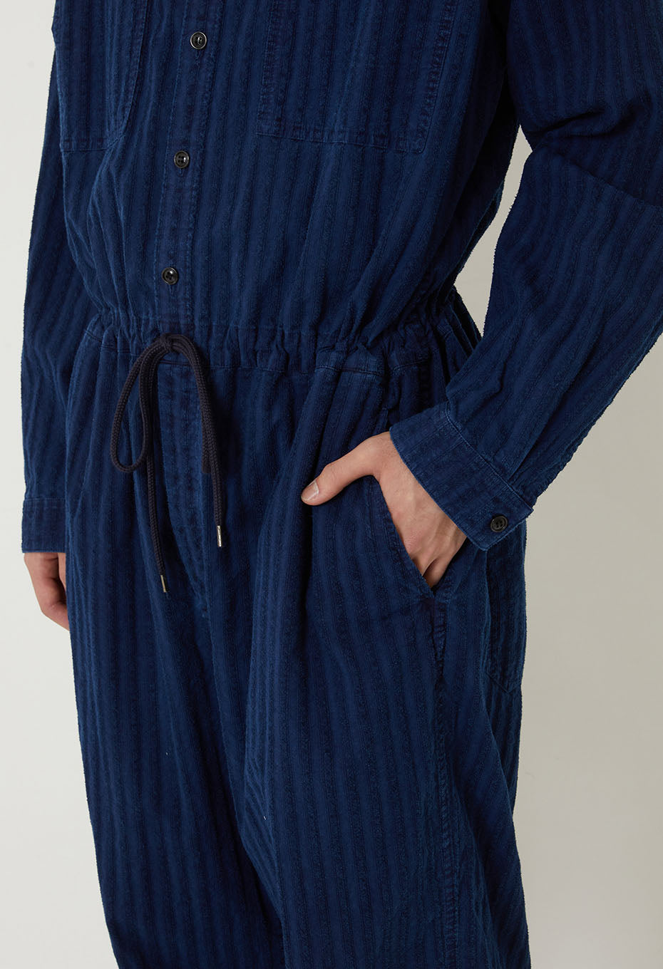 Bouclé Stripe All-in-One - INDIGO