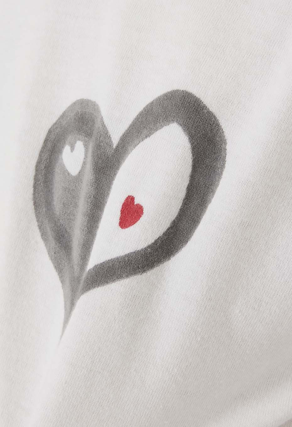 ボカシハート Ｔシャツ - WHITE