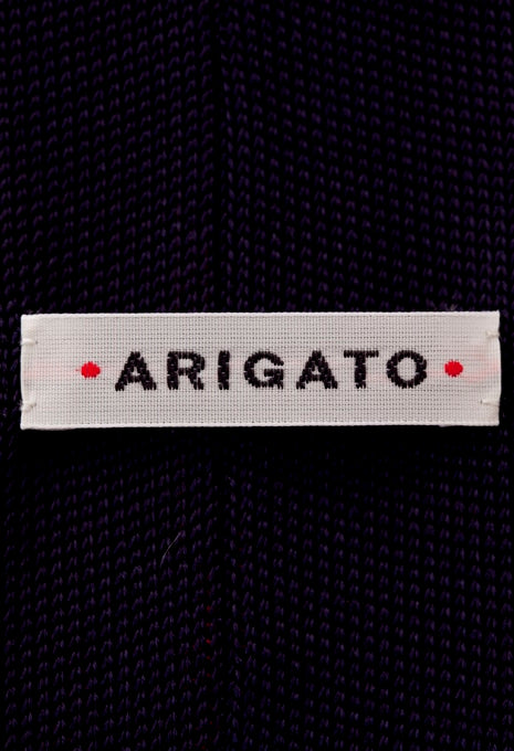Hinomaru silk knit tie - NAVY