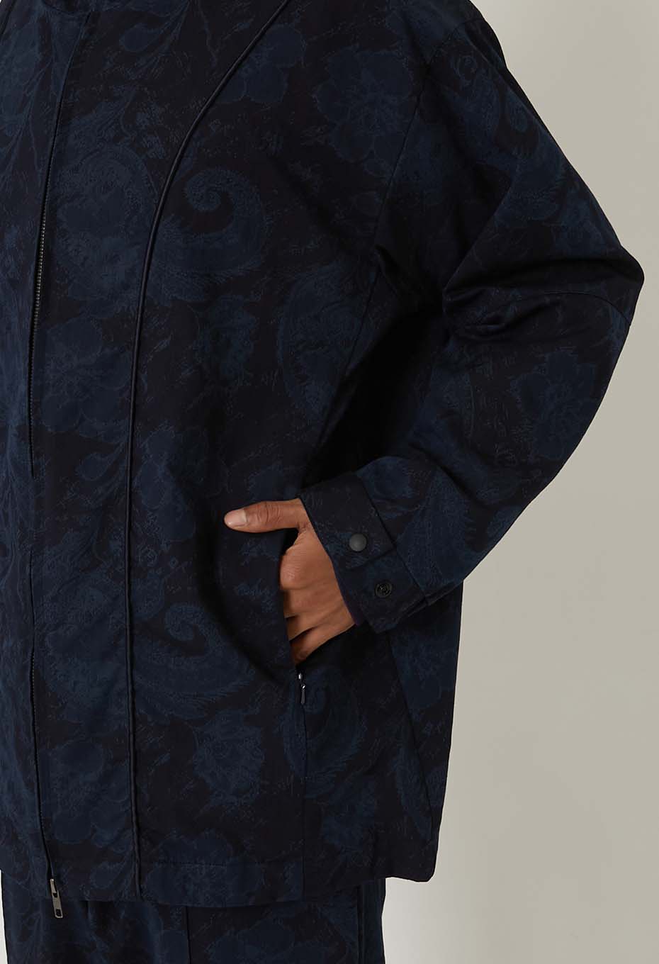 Indigo nylon satin field parka - INDIGO