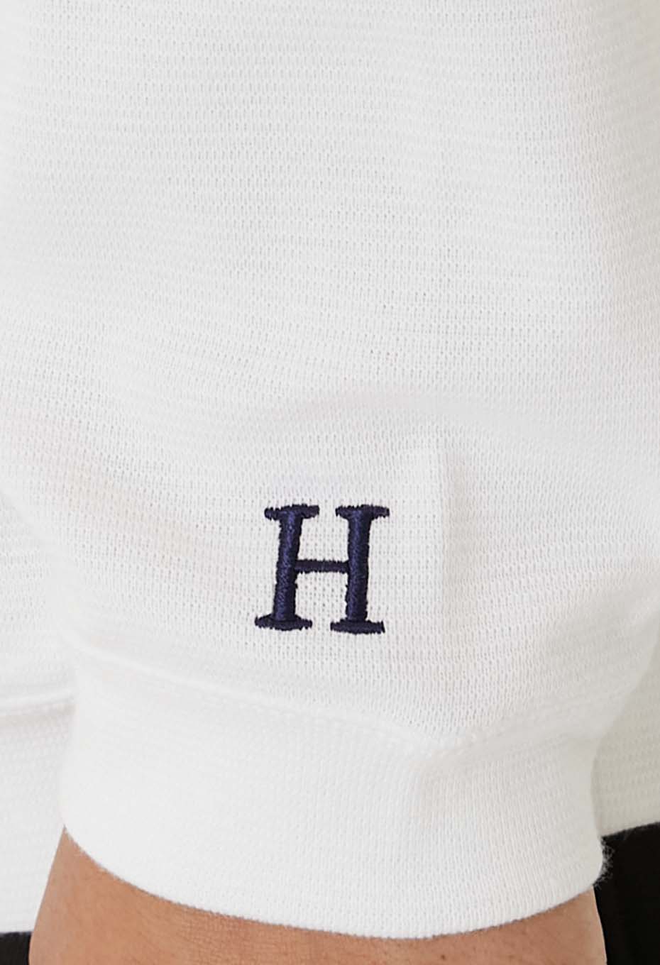 Stretch Fraise 9.5oz Hemrib Long Sleeve T-Shirt - WHITE