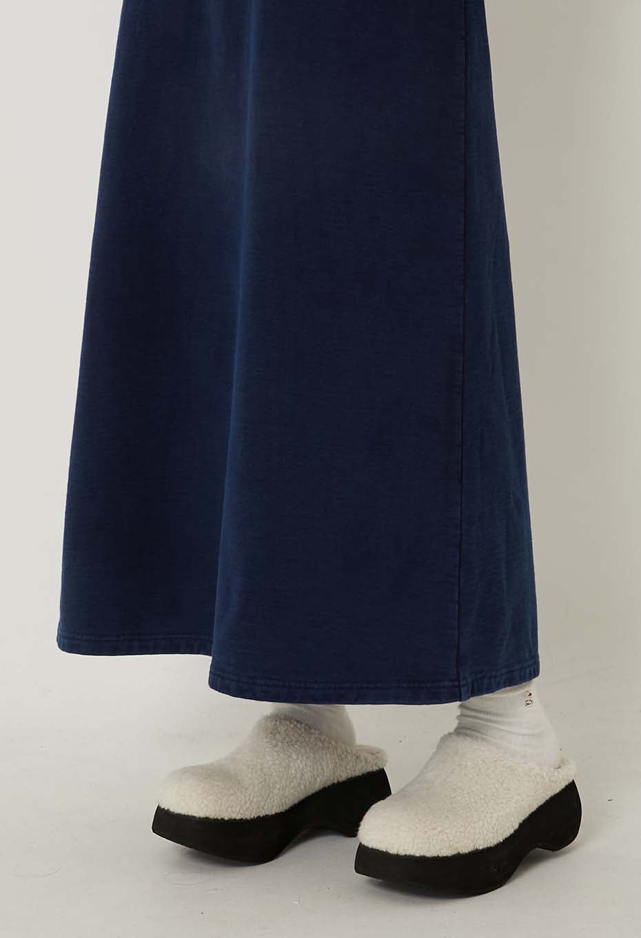 Organic Urake Tezome Sweat Dress - INDIGO
