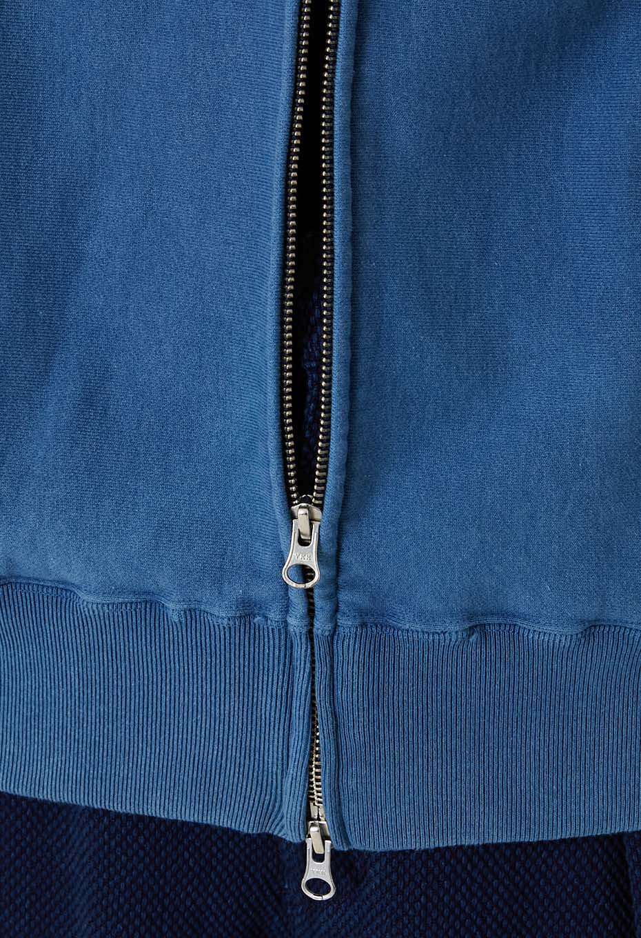 オーガニックウラケ テゾメ スウェットジップフーディ― ユニセックス - BLUE
