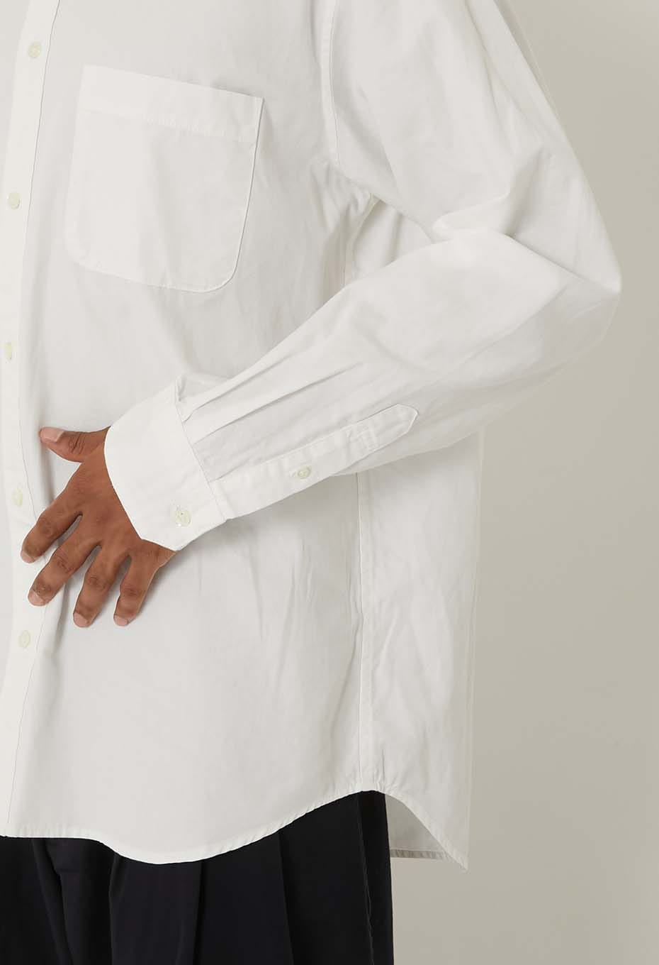 Fine Ox Button Down Long Sleeve Shirt - WHITE