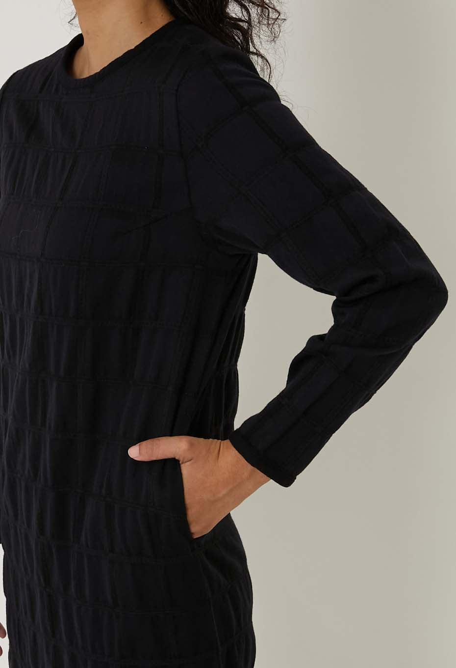 REWORK Furoshiki Check Jacquard Dress - ONE