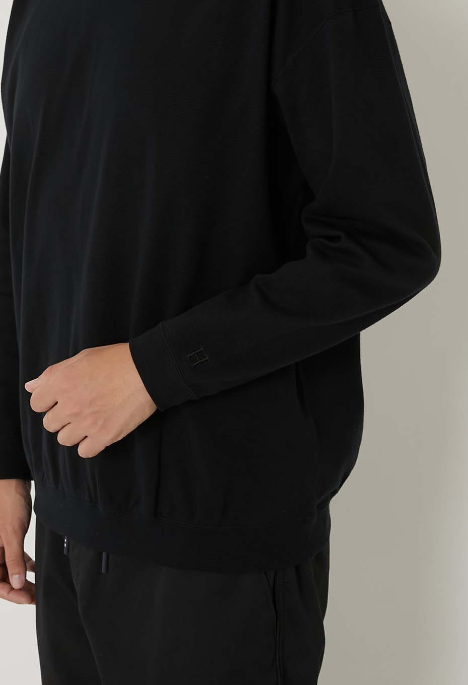WILDSIDE × HOLLYWOOD RANCH MARKET /Stretch Fraise Hemrib T-shirt - BLACK