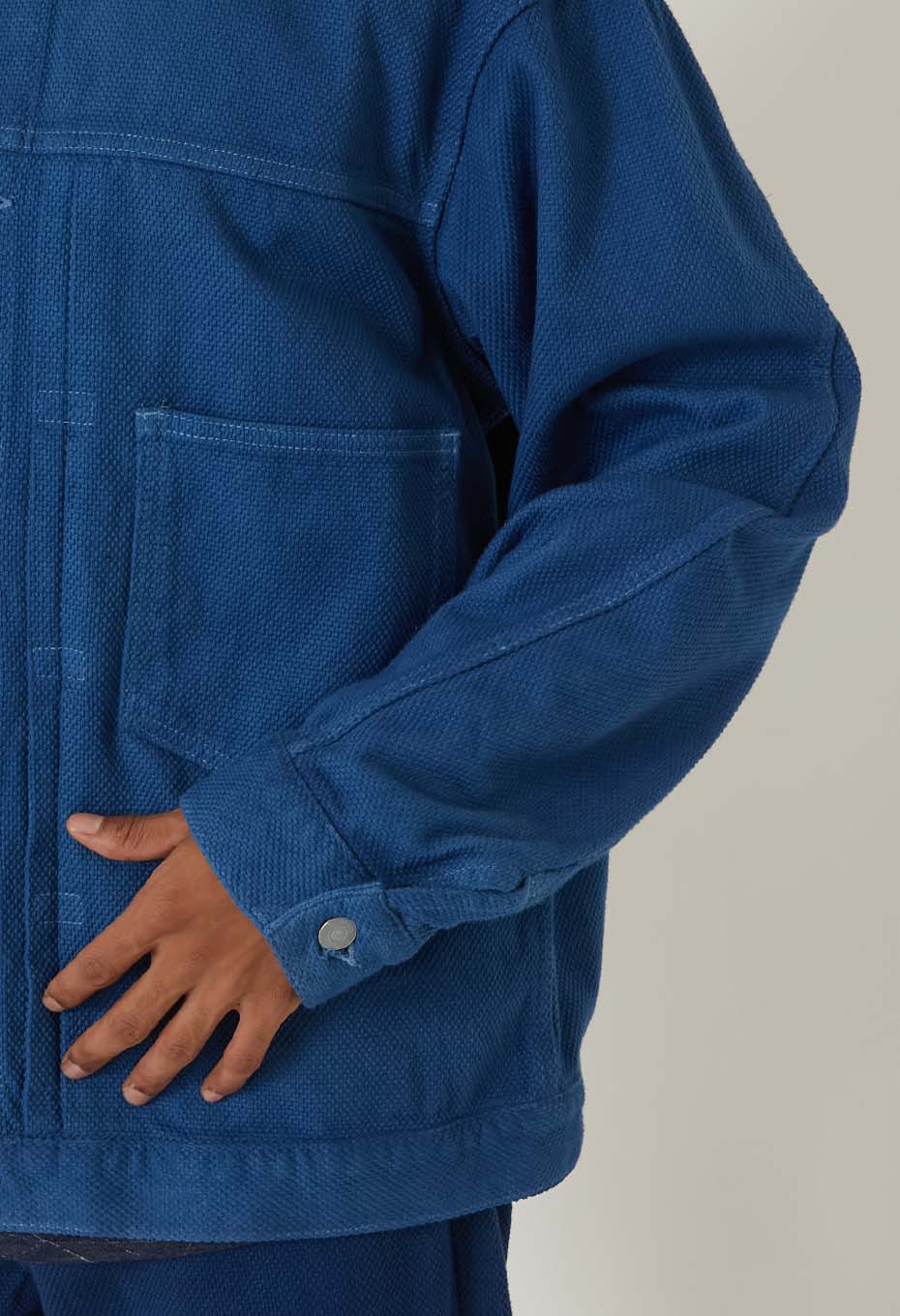 REWORK Indeigo Kotsubusashiko Trucker Jacket - INDIGO