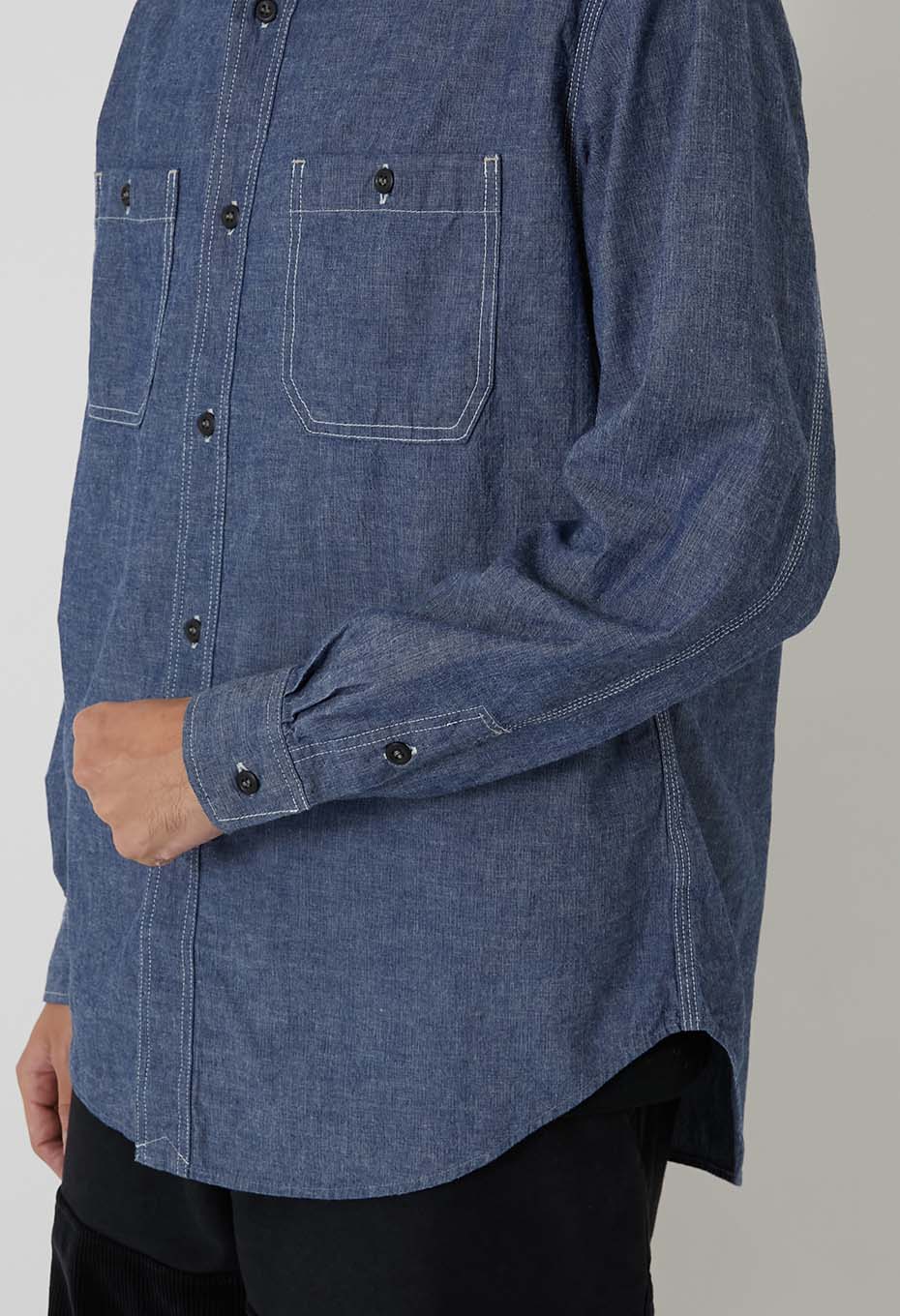 Original chambray 2 pocket work shirt - BLUE