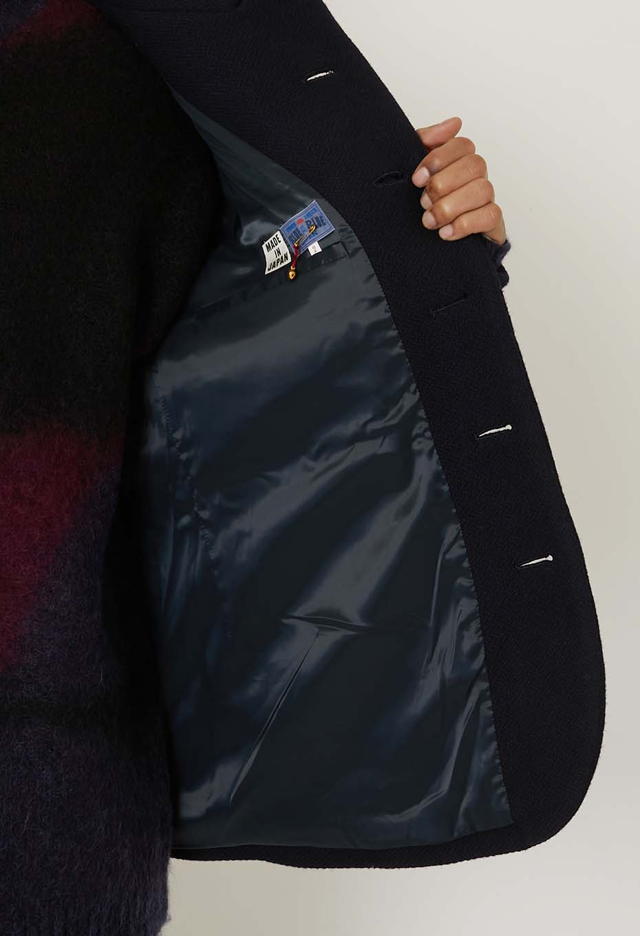 Dobby Melton 5B Jacket - DARK NAVY