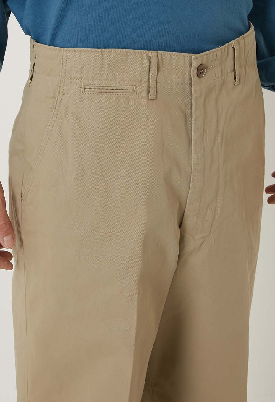 3PLY Chino Military Trousers - KHAKI