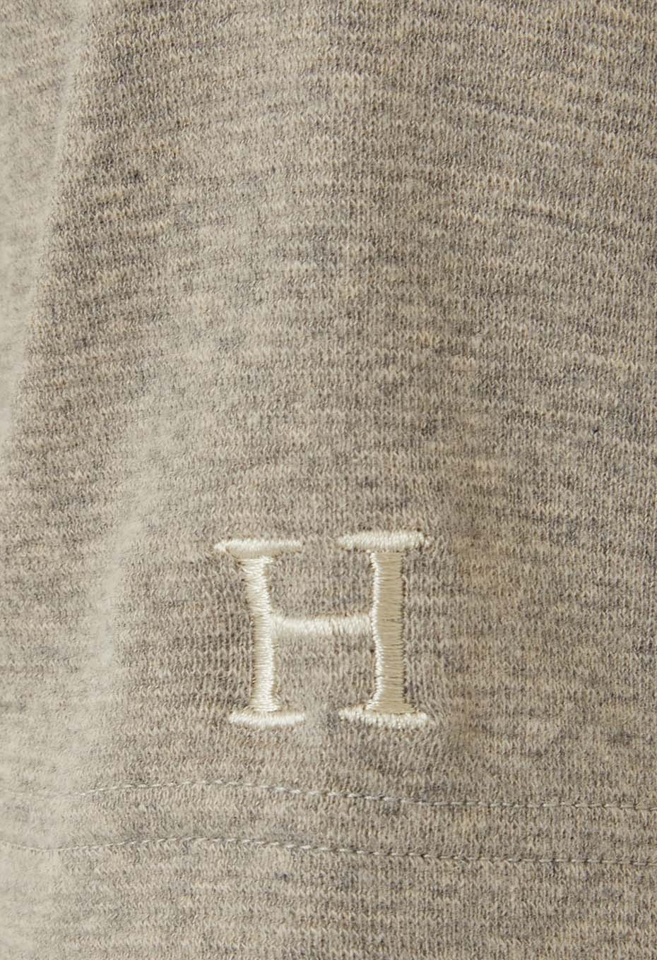 ストレッチフライス Vネックショートスリーブ Tシャツ - OATMEAL