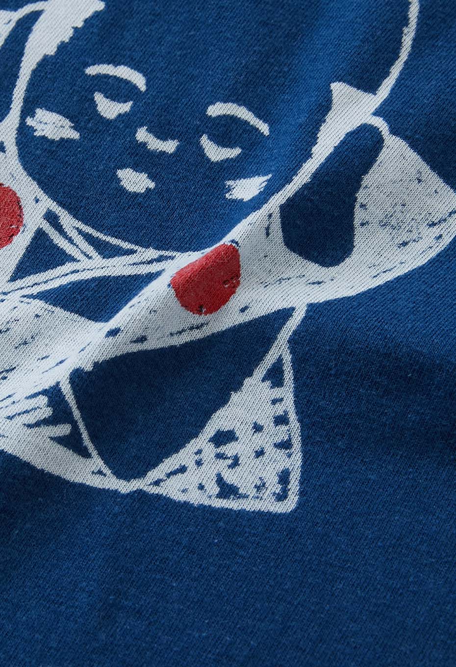 OKURA フクスケ インディゴキッズ ショートスリーブTシャツ - INDIGO
