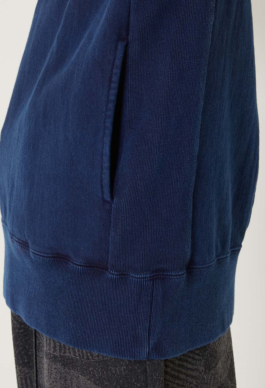 Organic Urake Tezome Sweat Pull Hoodie - INDIGO