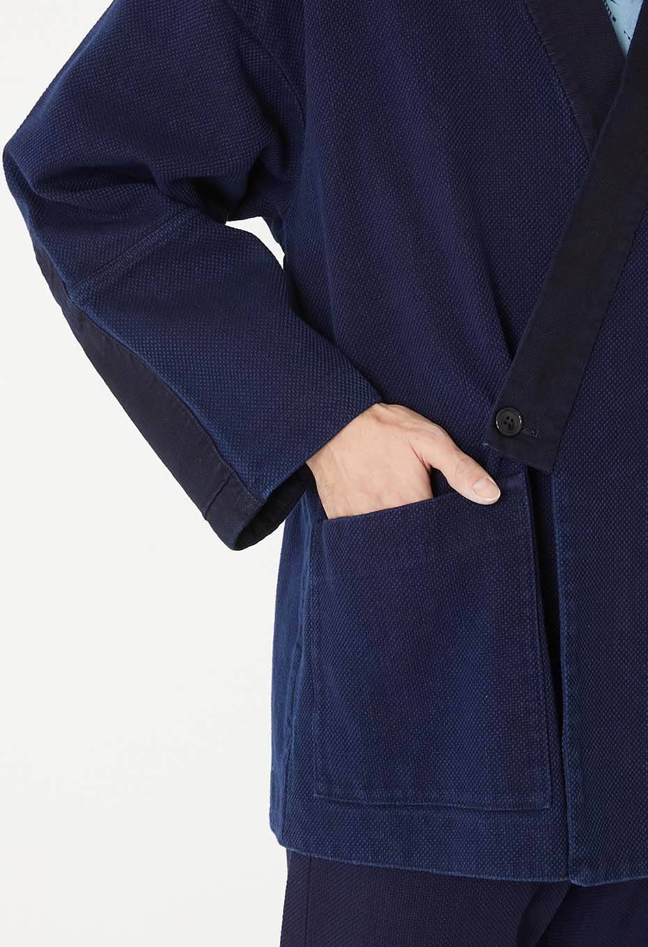Woven Pure Indigo Nijuorisashiko Norahaori - INDIGO