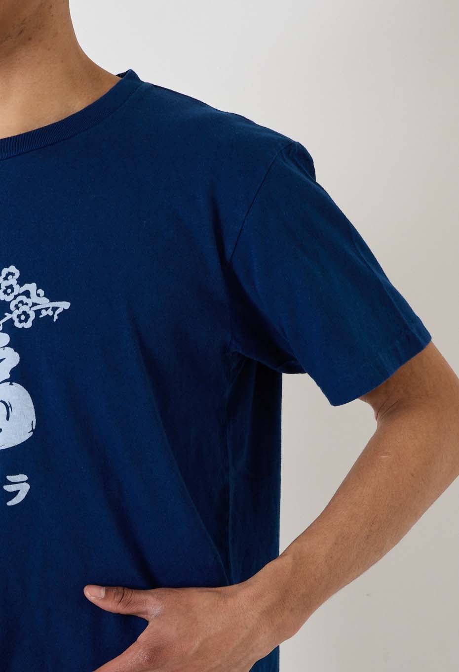 フクオクラ インディゴバッセン Tシャツ - INDIGO