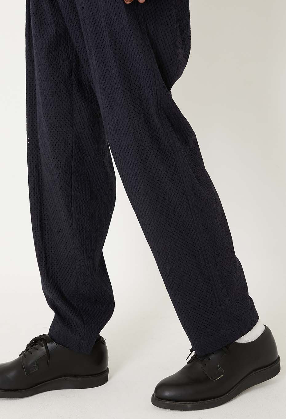 Meyer lace tuck straight pants - DARK NAVY
