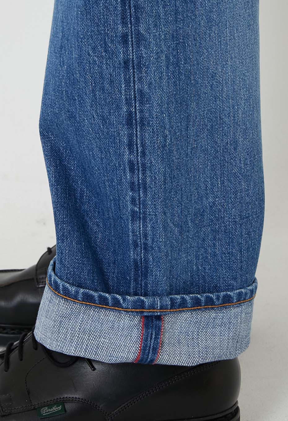 PP02 MODスーピマセルビッチデニム ストレートジーンズ /FADE WASH - BLUE