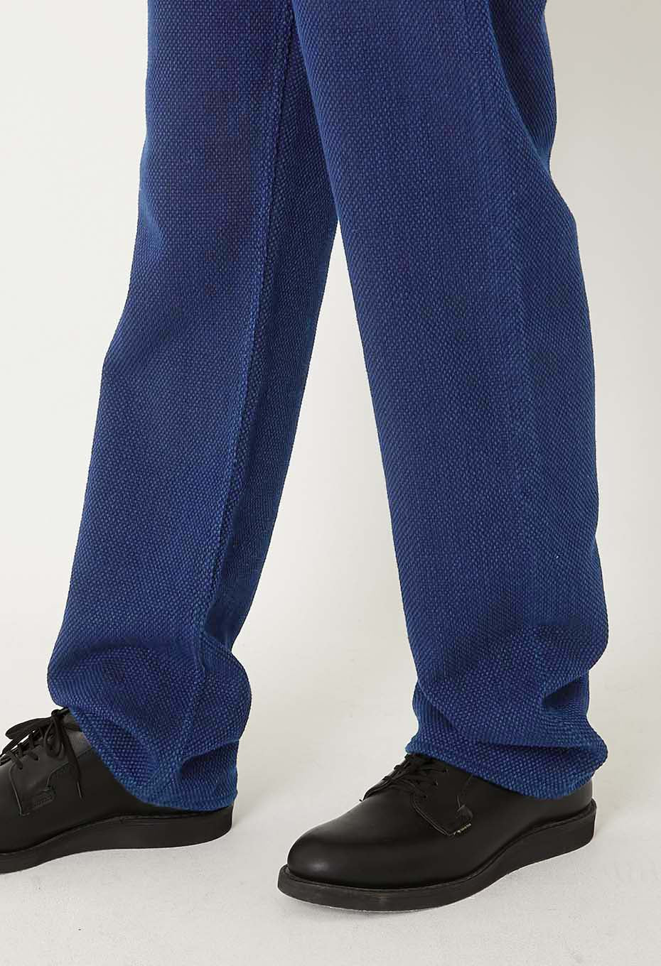Woven Pure Indigo Light Sashiko Jeans - INDIGO