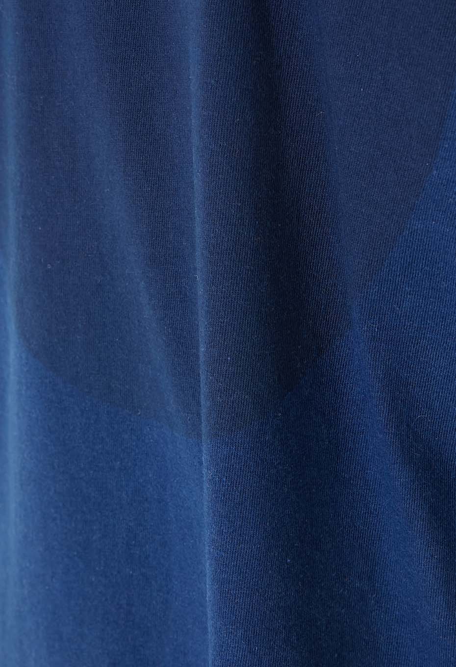 インディゴオオマルプリントロングスリーブTシャツ - A