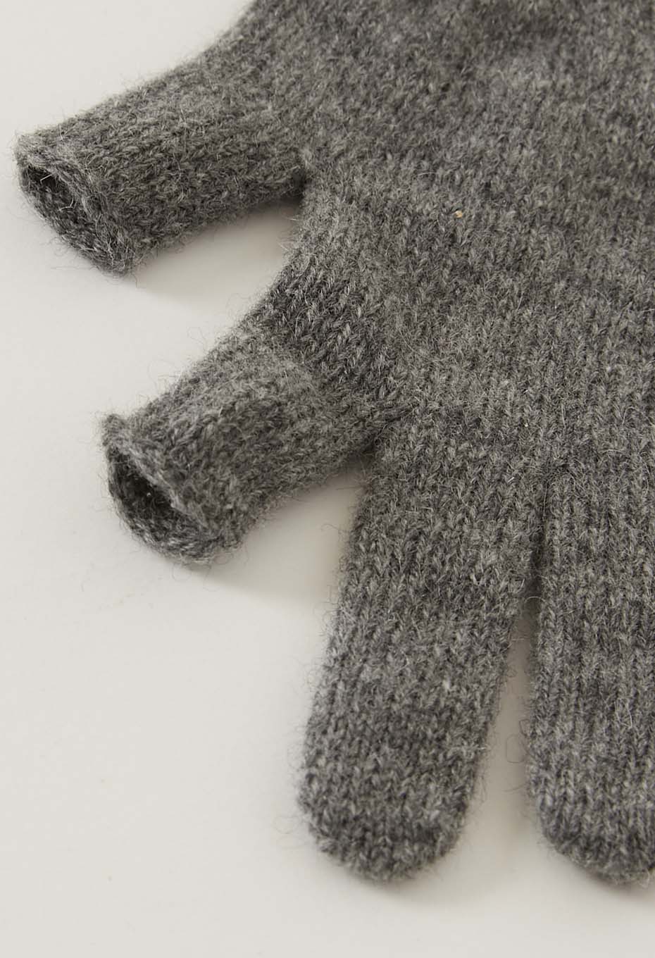 リサイクルカシミア ユビヌキグローブ - GREY
