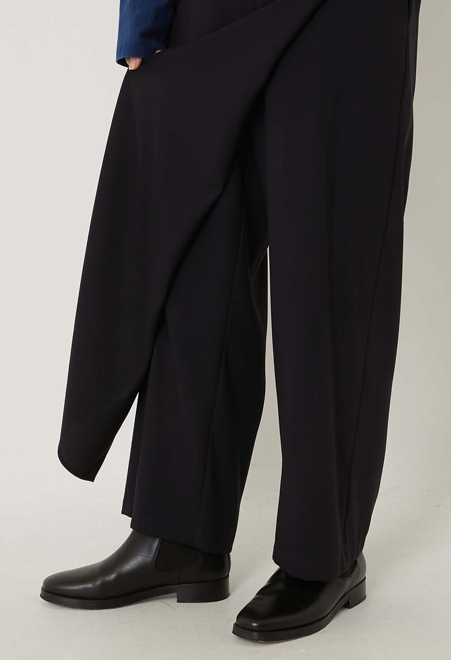 Stretch Dry Twill Wide Wrap Pants Women's - DARK NAVY