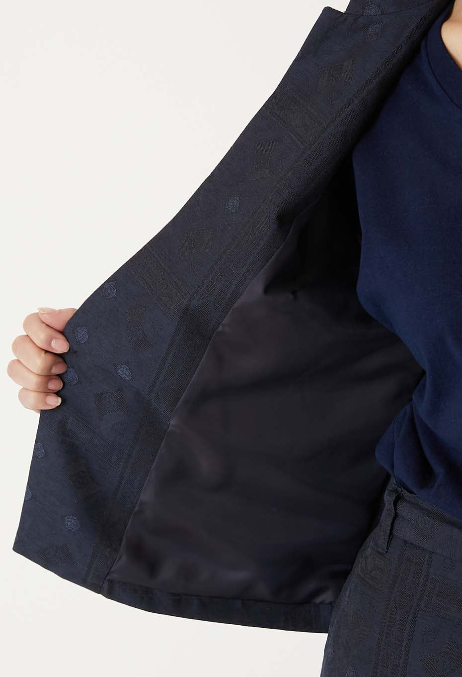 Mizuhiki Jacquard 1B Jacket Women's - DARK NAVY