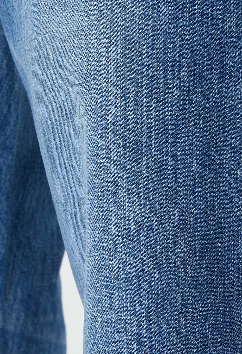 PP02 MODスーピマセルビッチデニム ストレートジーンズ /FADE WASH - BLUE