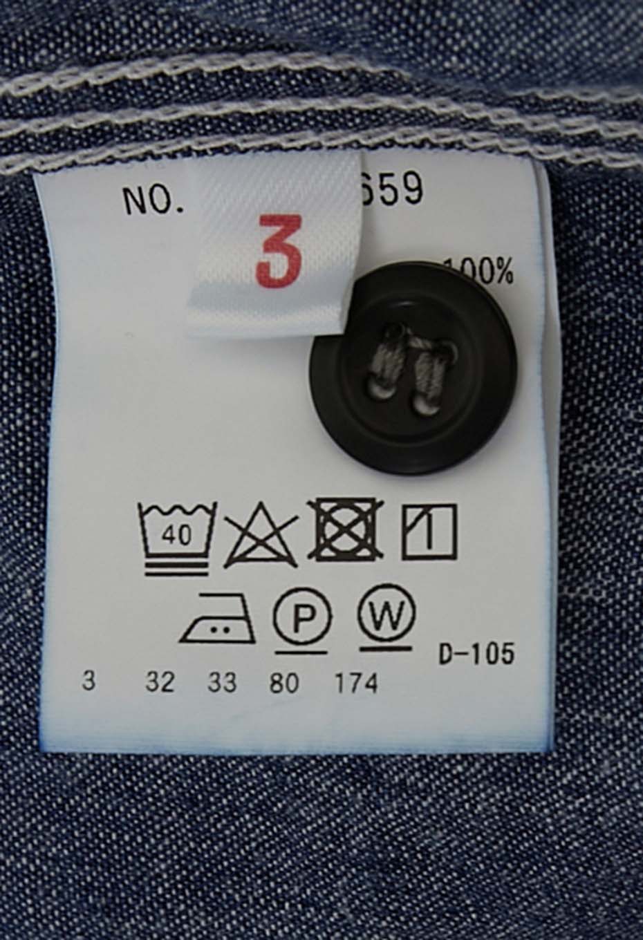 Original chambray 2 pocket work shirt - BLUE