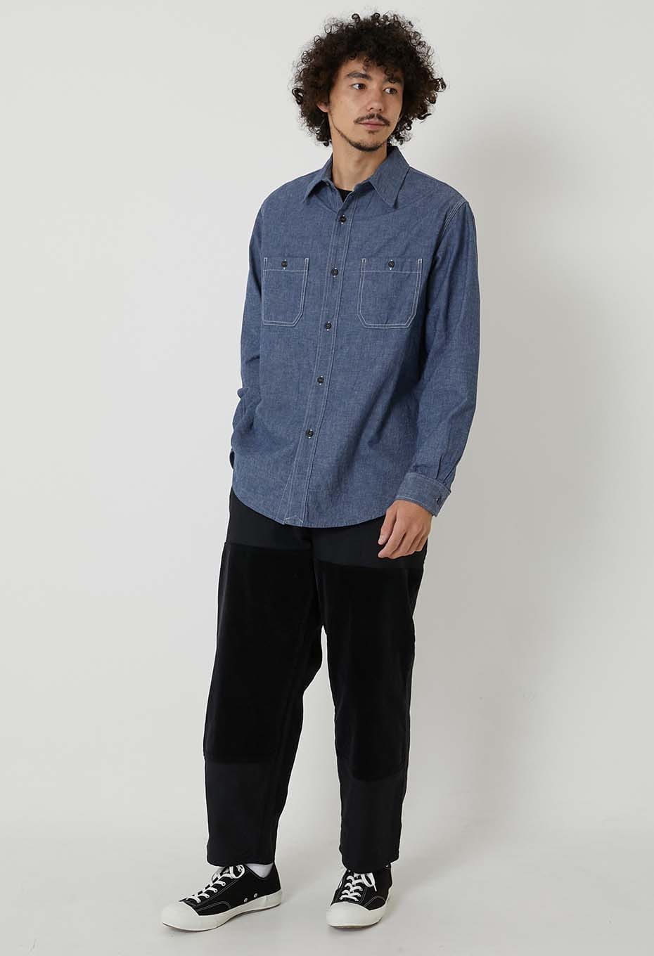 Original chambray 2 pocket work shirt - BLUE