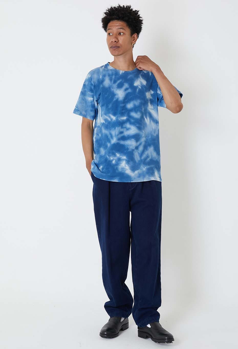 インディゴテシボリバッセン ショートスリーブTシャツ - INDIGO