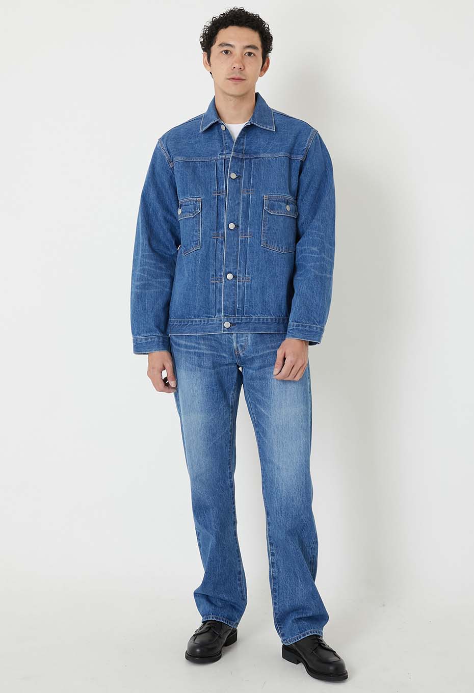 MODスーピマセルビッチデニム 2ndタイプ トラッカージャケット /FADE WASH - BLUE
