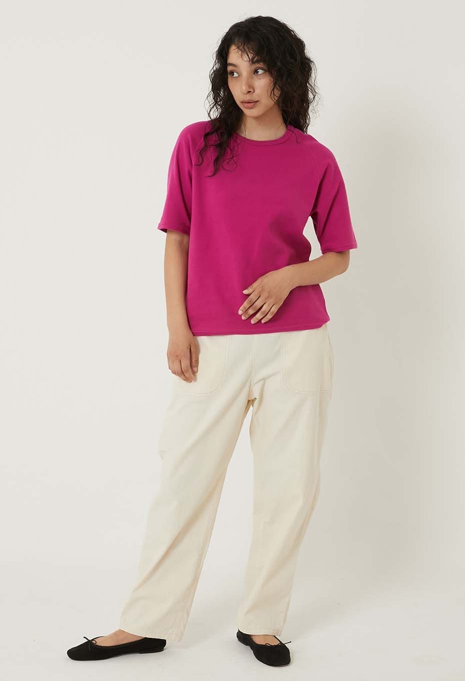 ストレッチフライス リラックスフィット SS Tシャツ ウィメンズ - DARK PINK