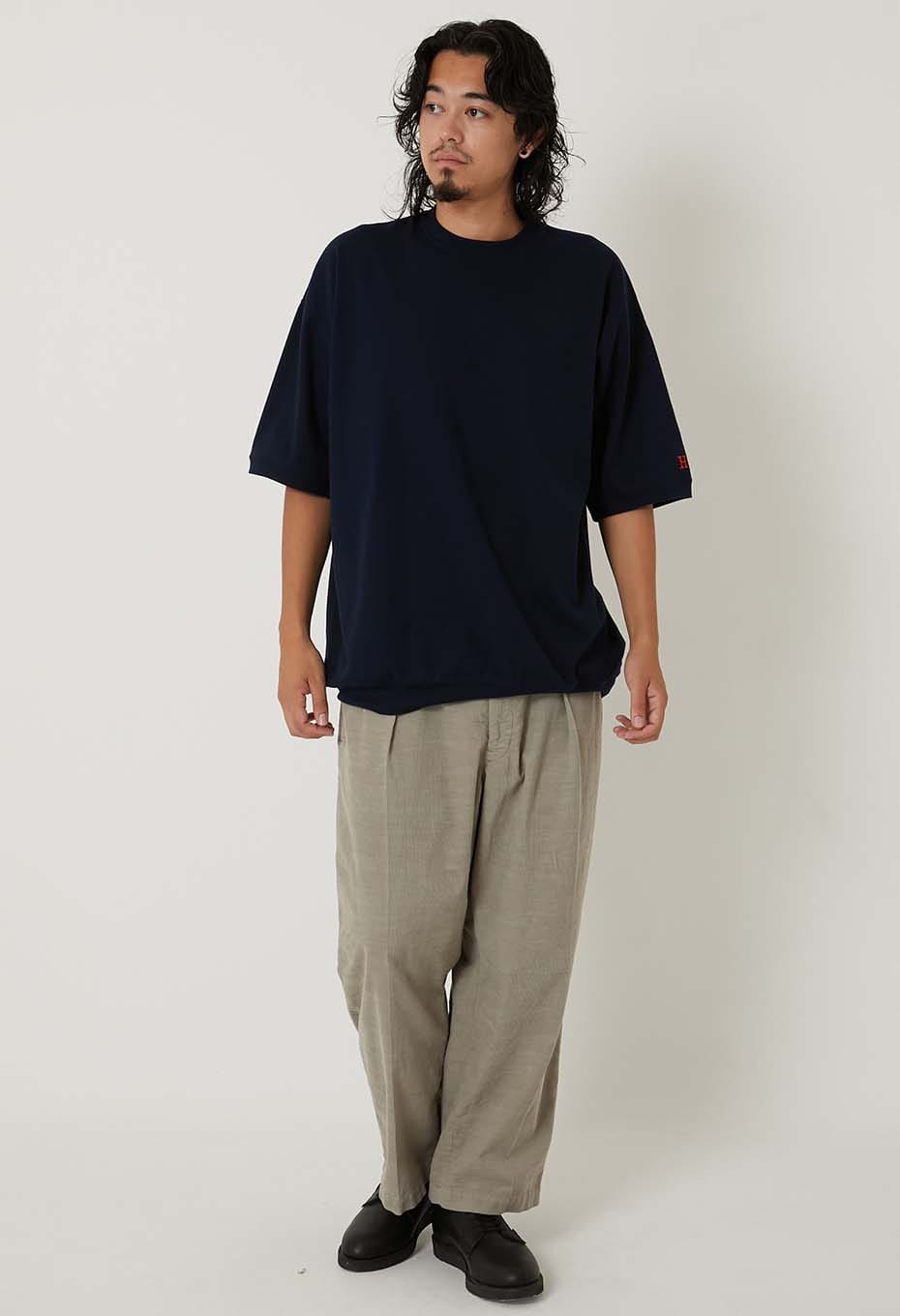 ストレッチフライス ヘムリブ ショートスリーブ Tシャツ - DARK NAVY