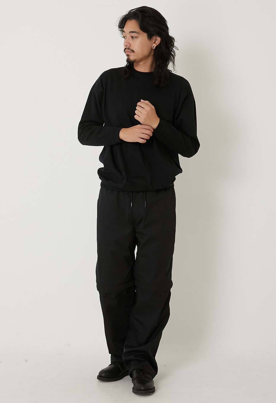 WILDSIDE × HOLLYWOOD RANCH MARKET /Stretch Fraise Hemrib T-shirt - BLACK