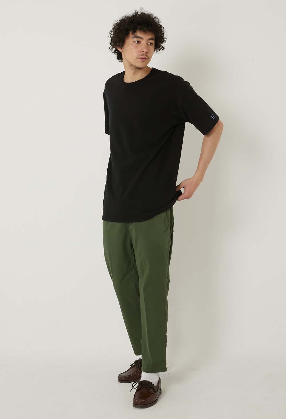ストレッチフライス コンフォータブル ショートスリーブ Tシャツ - BLACK