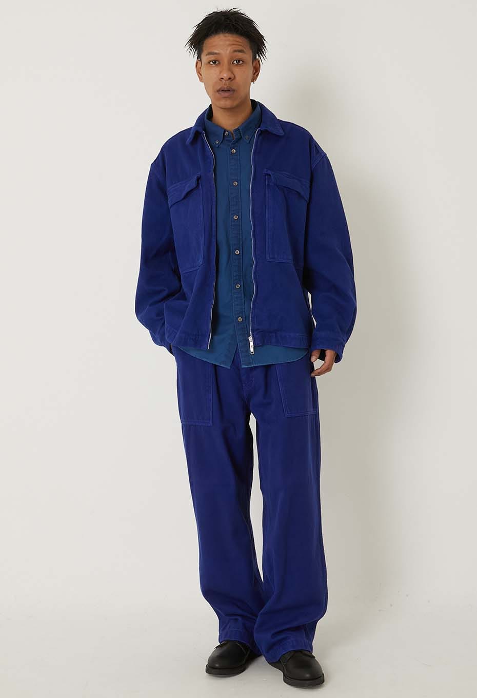 Blue Indigo Sashiko Tezome Baker's Pants - INDIGO