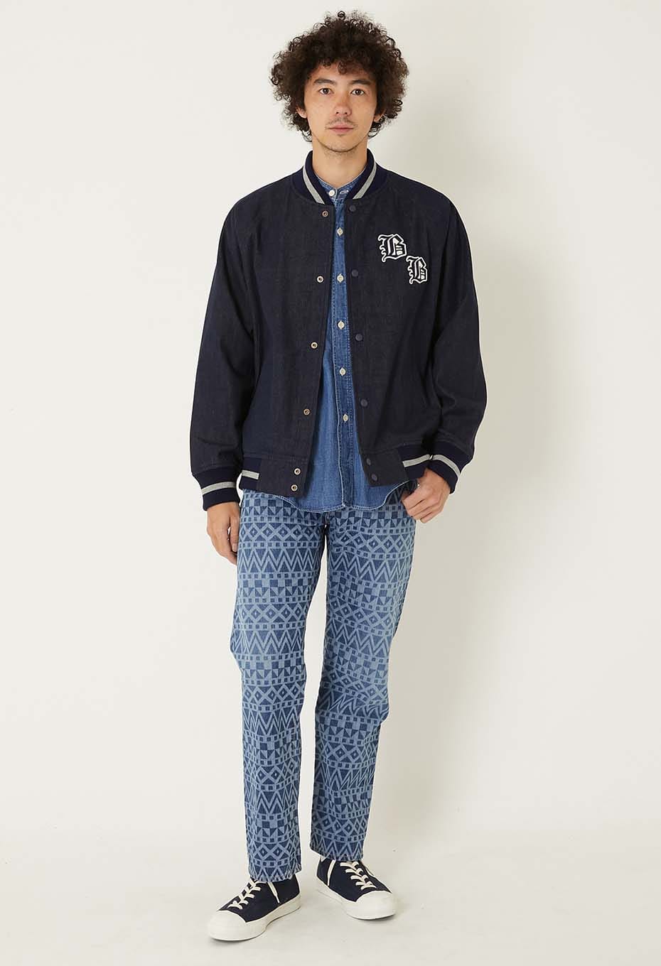 Geometry print jeans - ONE