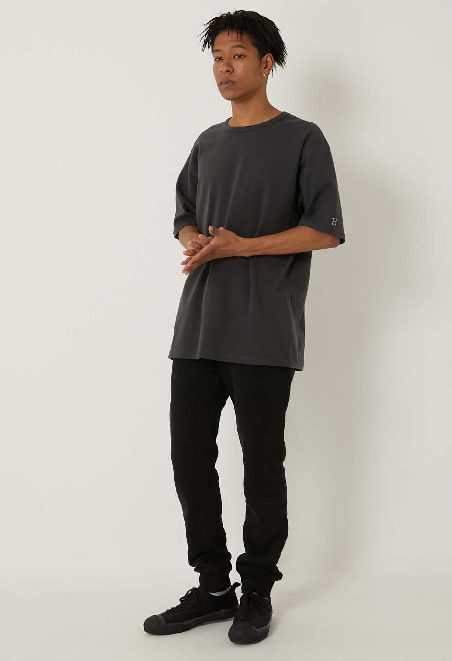 ストレッチフライス コンフォータブル ショートスリーブ Tシャツ - CHARCOAL