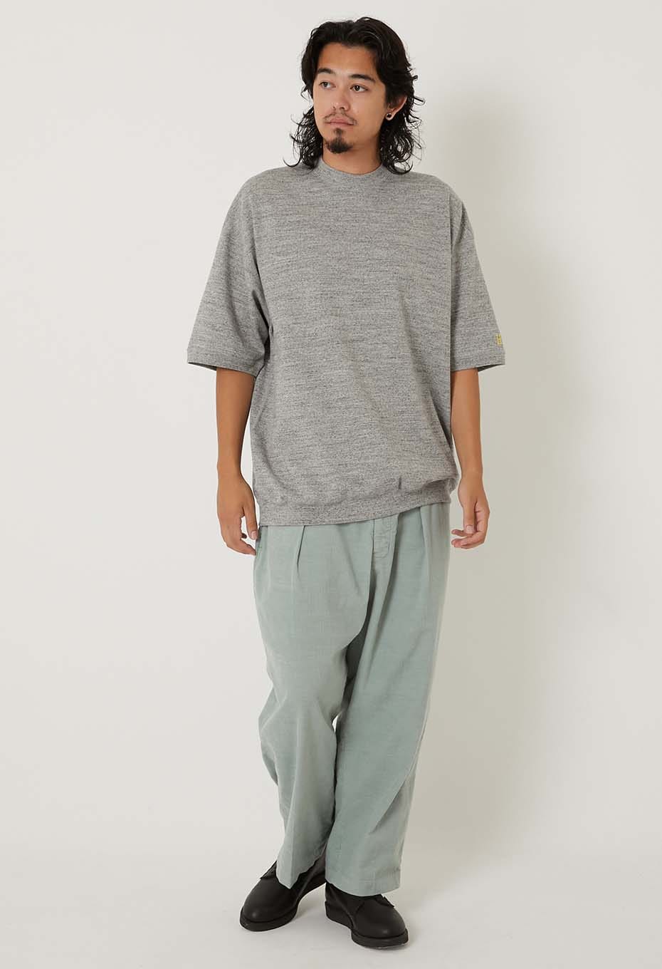 ストレッチフライス ヘムリブ ショートスリーブ Tシャツ - GREY