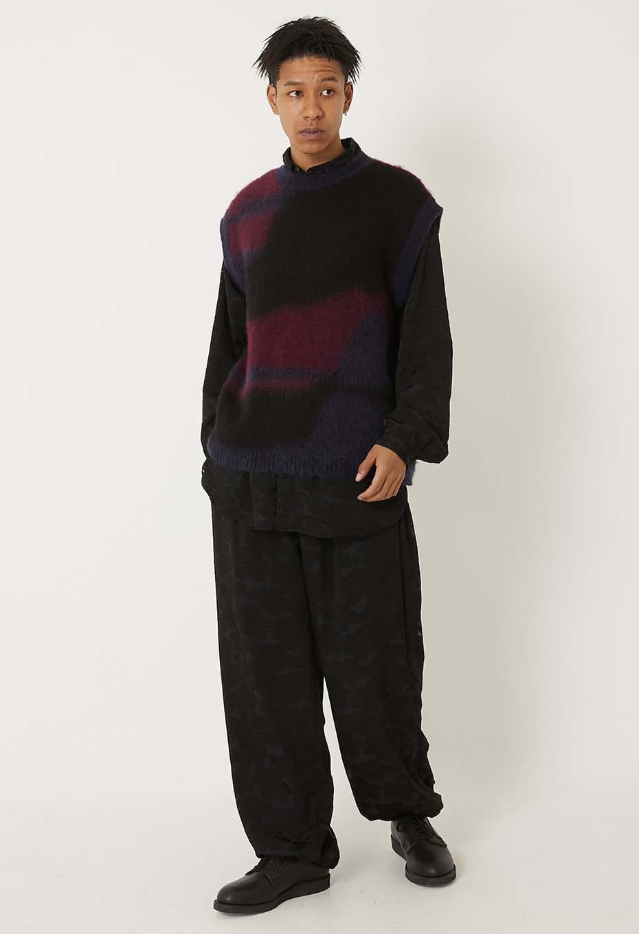 シャギーグラデーション ニットベスト - DARK NAVY
