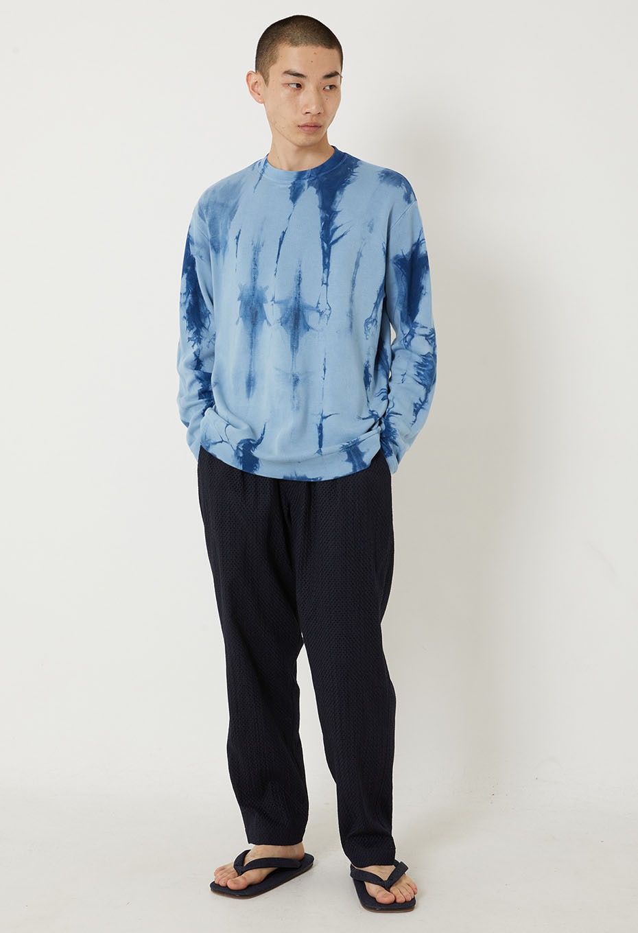 エイトロック スムース タテシボリ ロングスリーブ プルオーバー - INDIGO