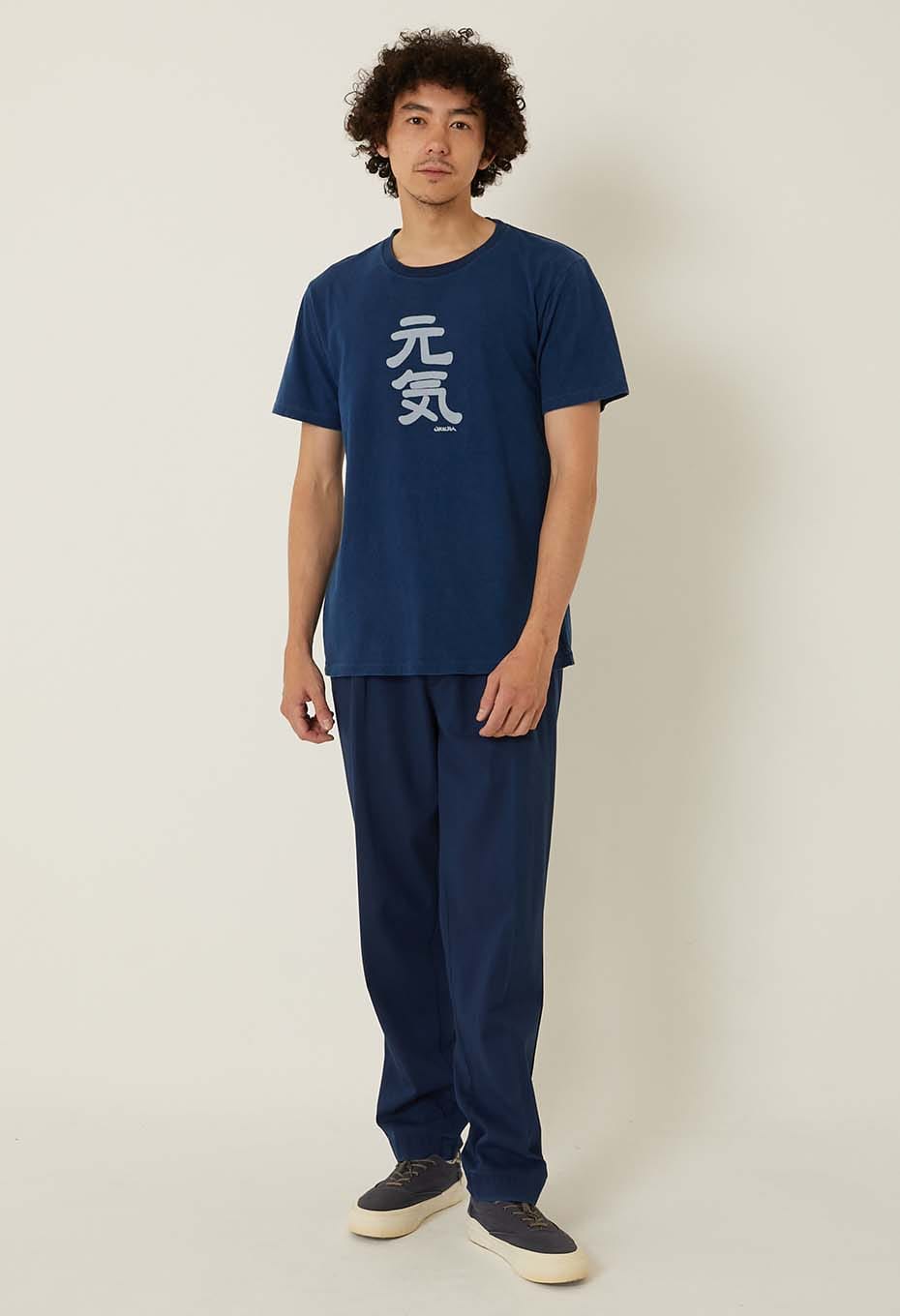 元気 バッセン インディゴ Tシャツ - INDIGO