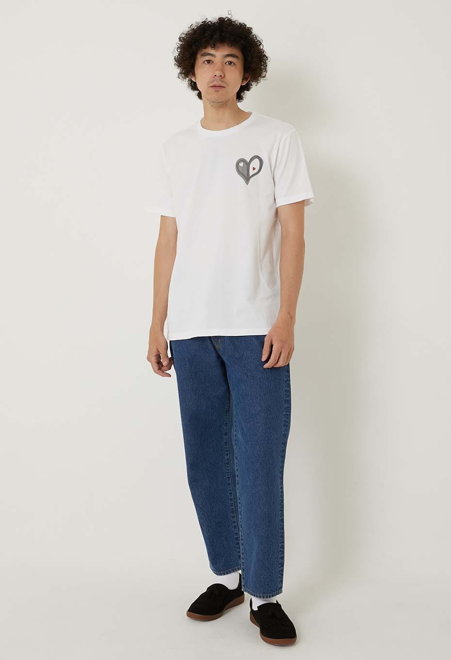 ボカシハート Ｔシャツ - WHITE