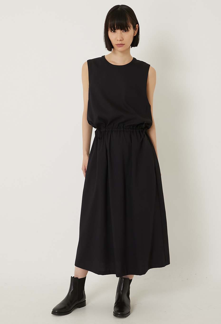 ストレッチドライツイル タンクギャザーワンピース - DARK NAVY