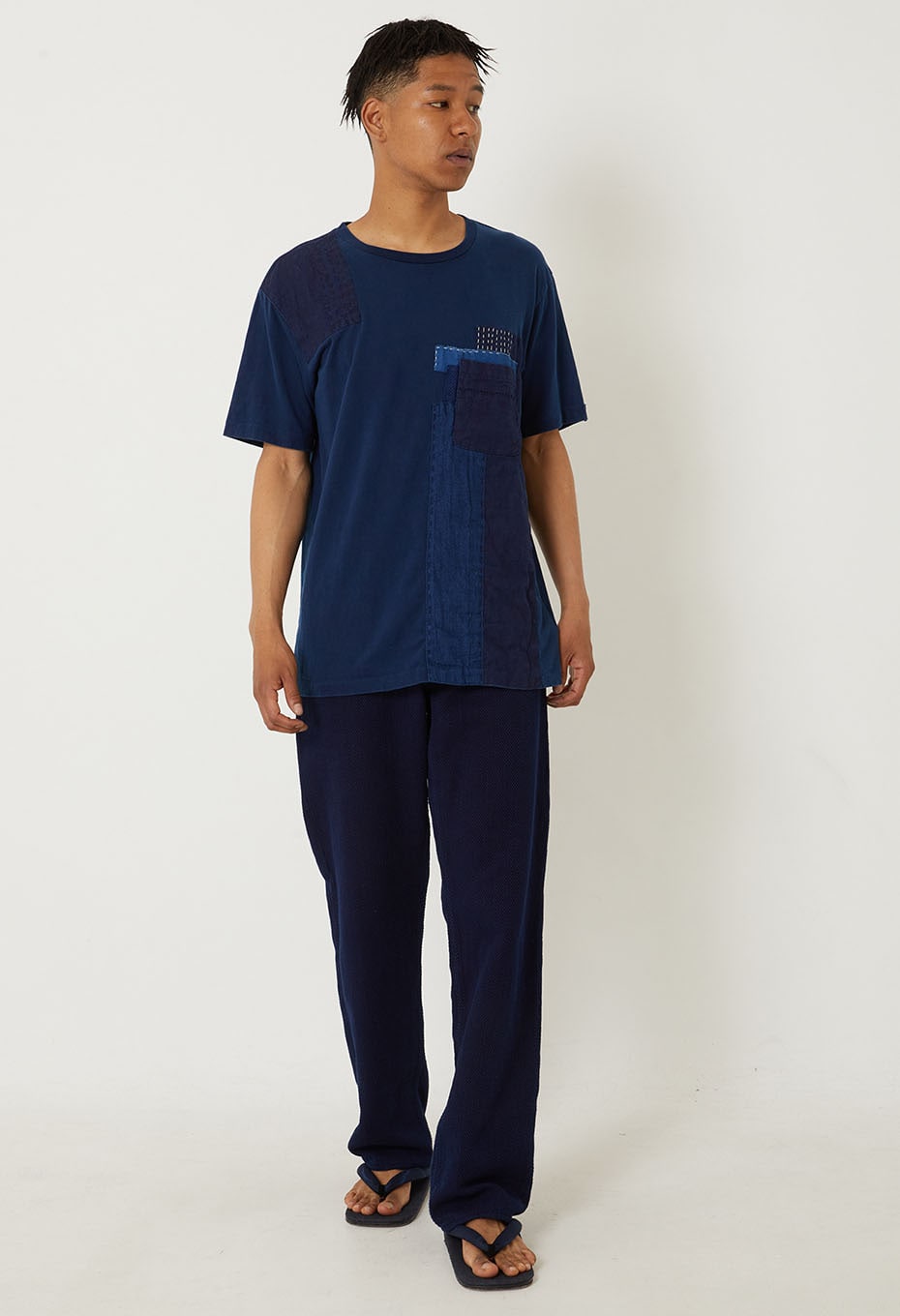インディゴ テゾメ ネンリン ショートスリーブTシャツ - INDIGO