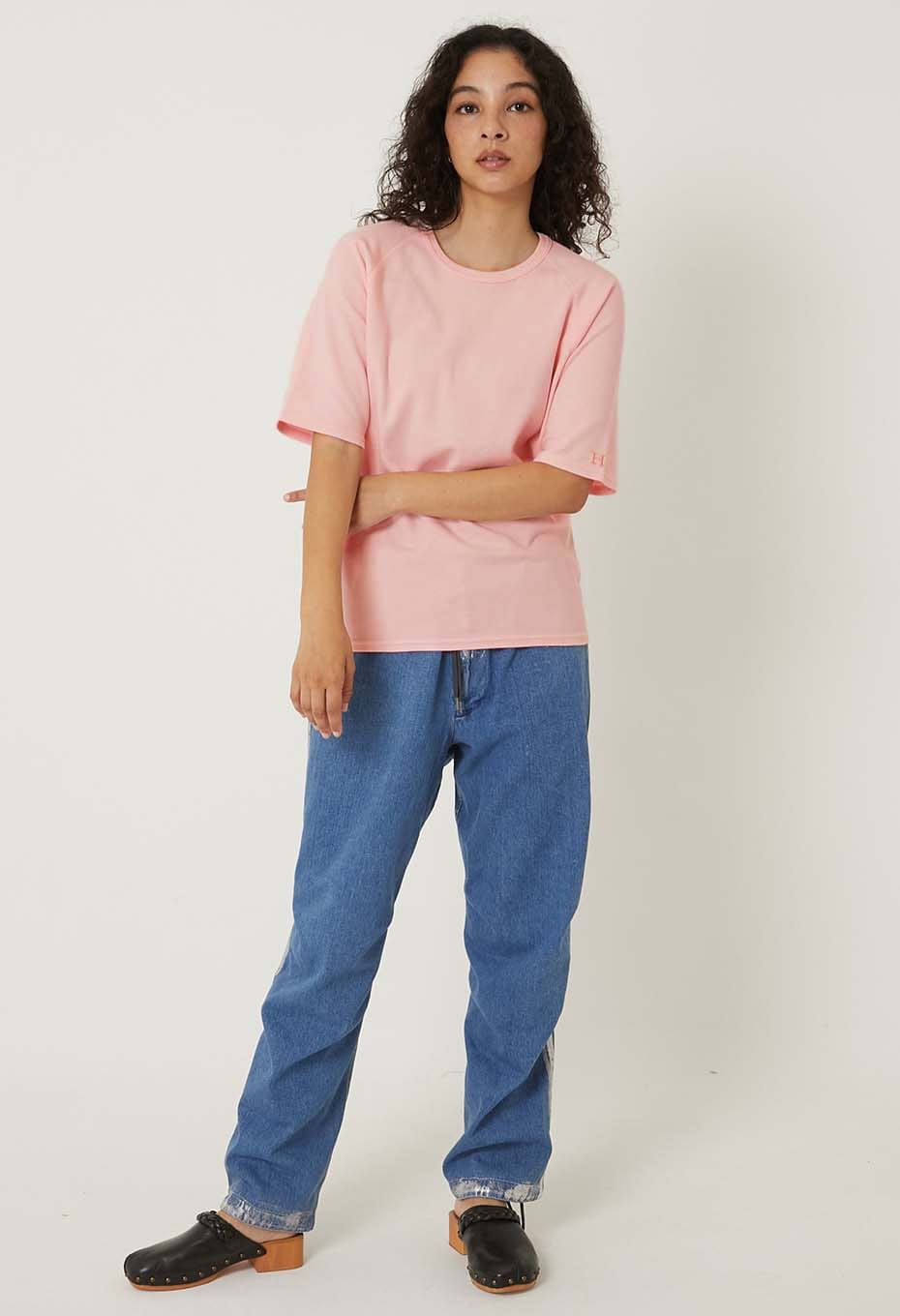 Stretch Fraise Relaxed Fit SS T-Shirt Women - BABY PINK