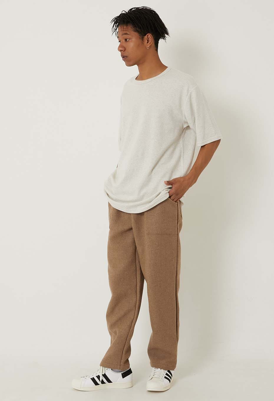 ストレッチフライス コンフォータブル ショートスリーブ Tシャツ - NATURAL