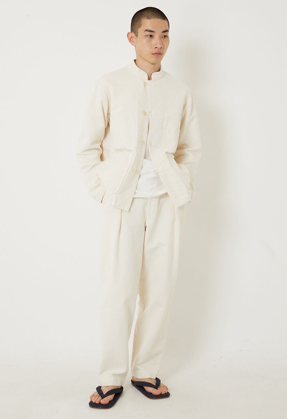 Yukizarashisashiko Trousers - NATURAL