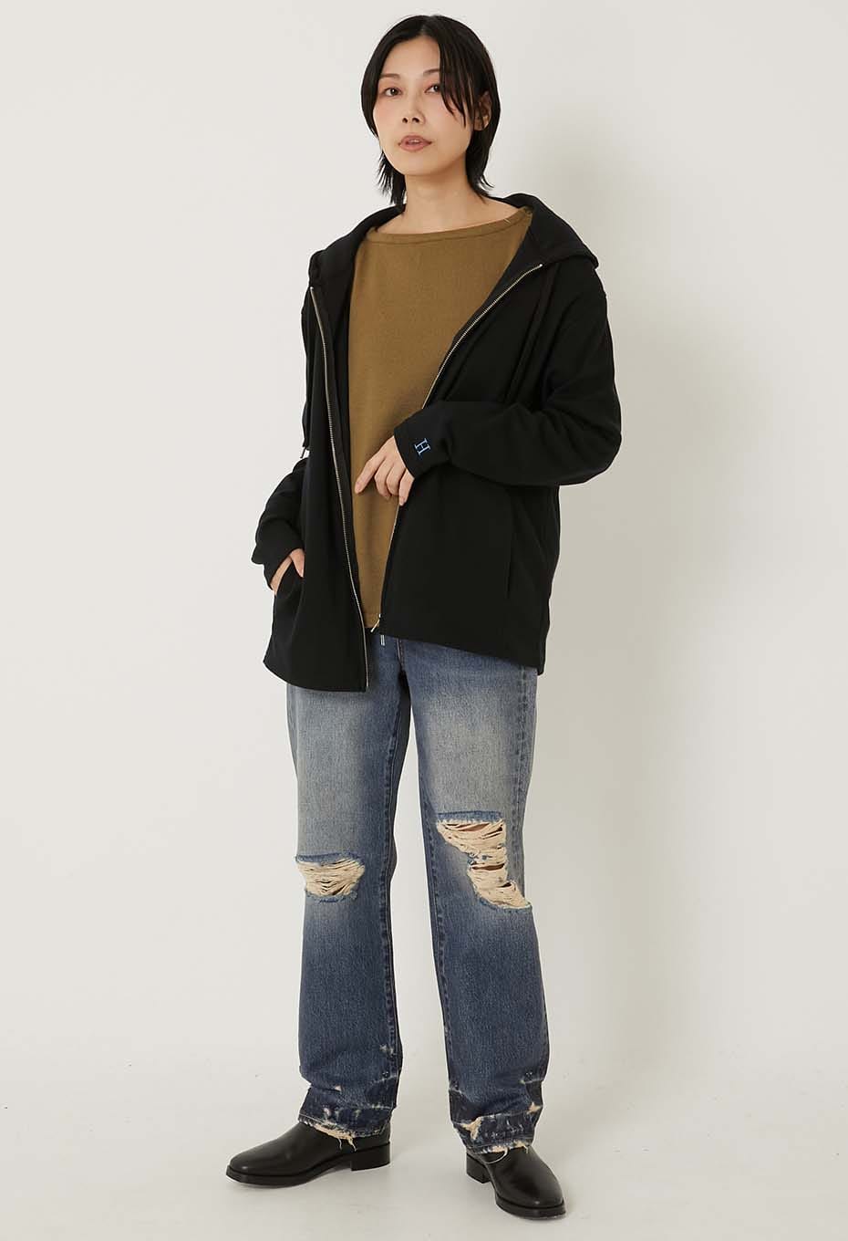 Stretch Fraise 9.5oz ZIPUP Parka - BLACK